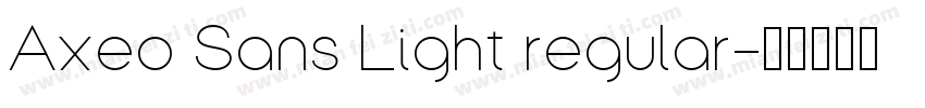 Axeo Sans Light regular字体转换